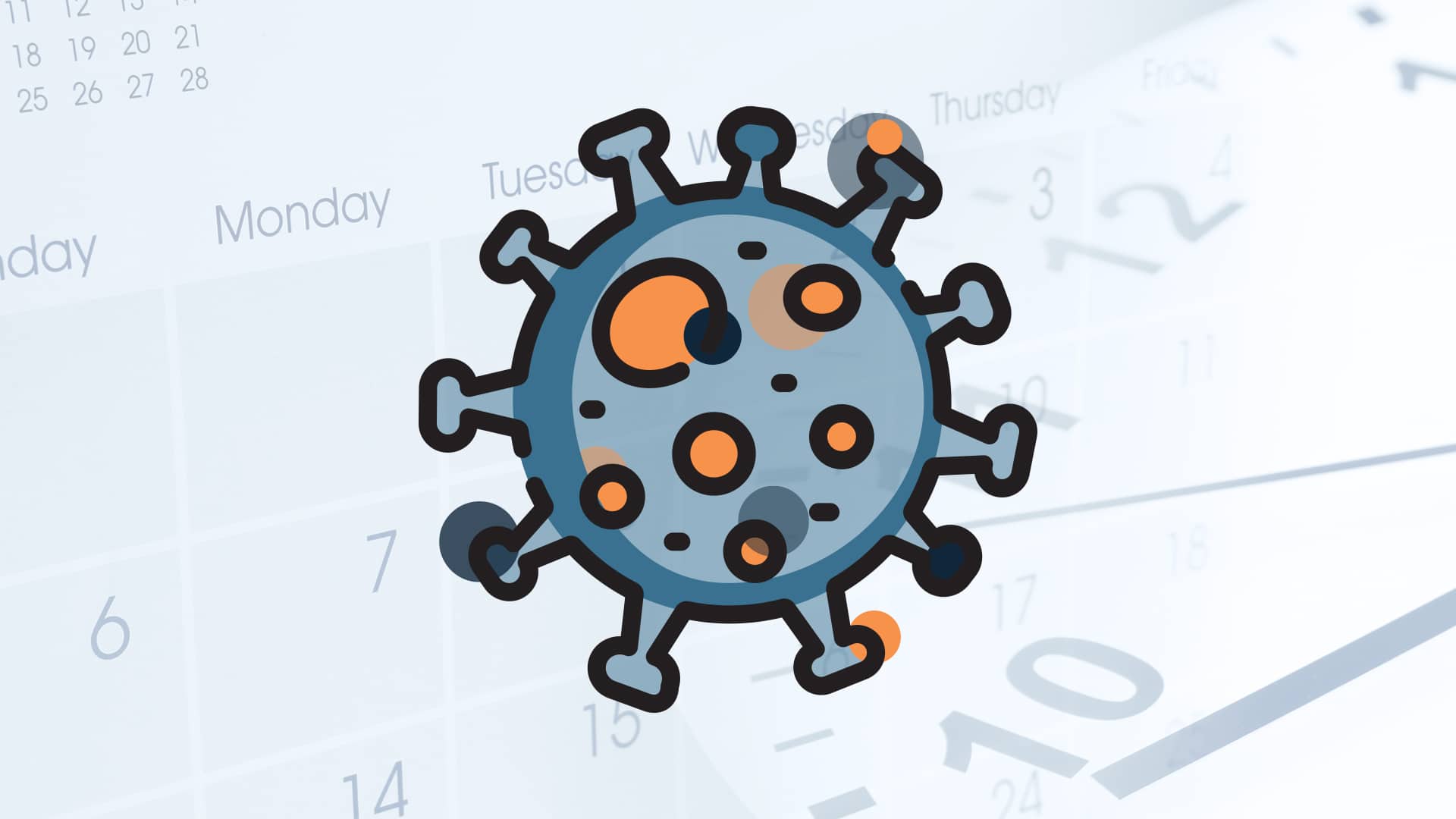 Image of virus and calendar
