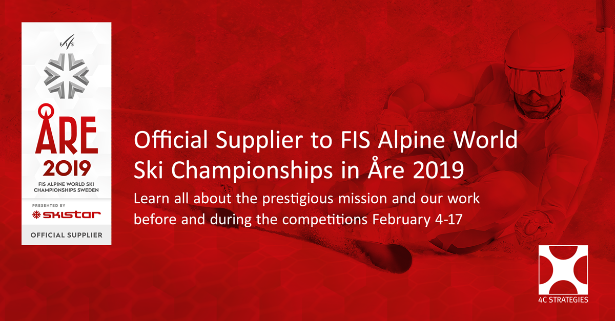 4C Strategies named Official Supplier to FIS Alpine World Ski Championships in Åre 2019