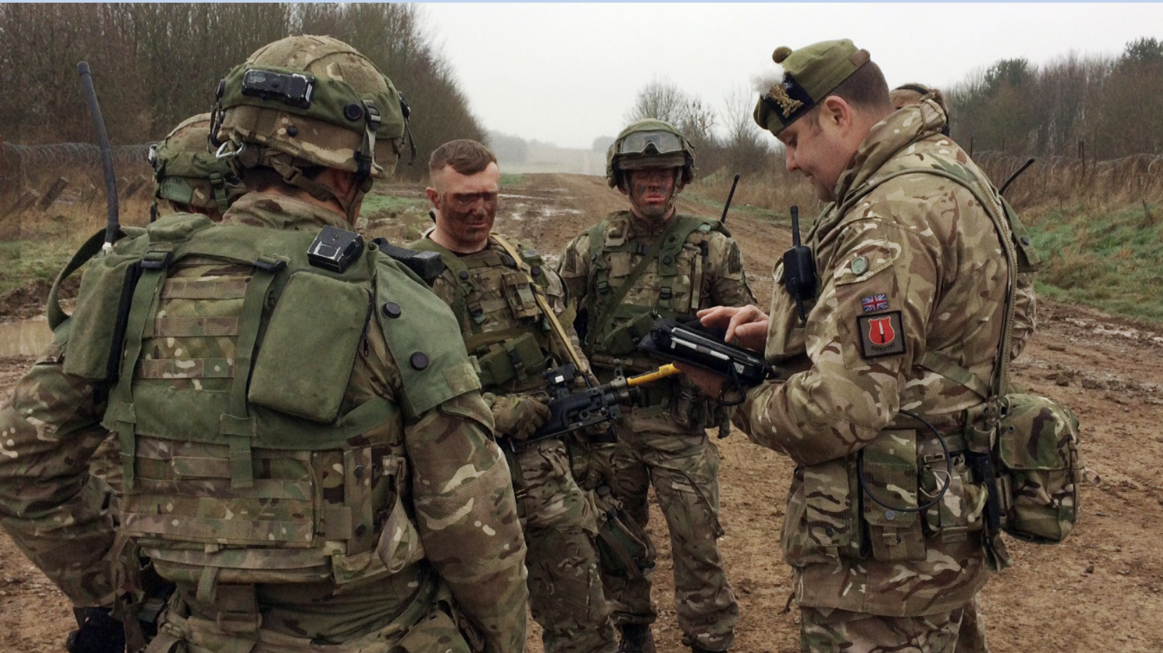 British Army in field